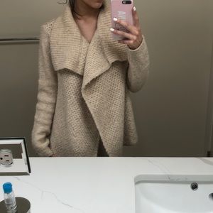 Loft cardigan size S tan color